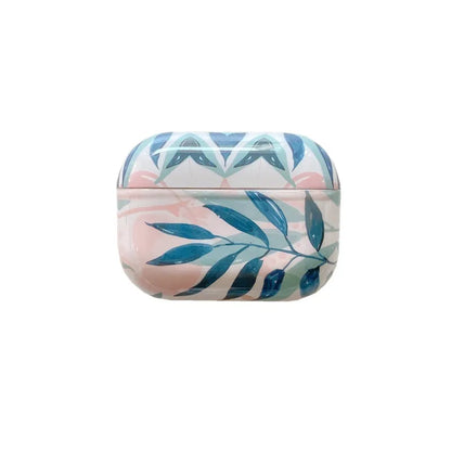 Banana leaves design AirPods case in blue and green colours for AirPods 1/2 generation and Pro models
