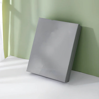 Rectangular gift box showing thick cardboard construction with special paper covering in blue and white colour combination