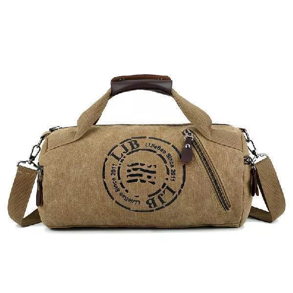 Canvas large-capacity travel shoulder bag in various colours