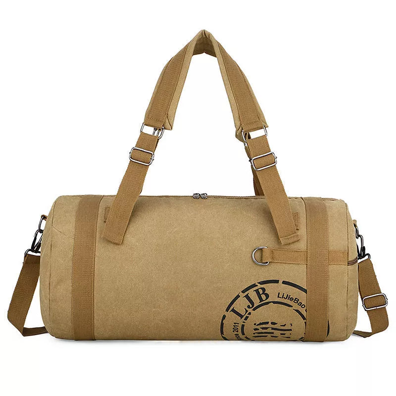 Canvas large-capacity travel shoulder bag in various colours
