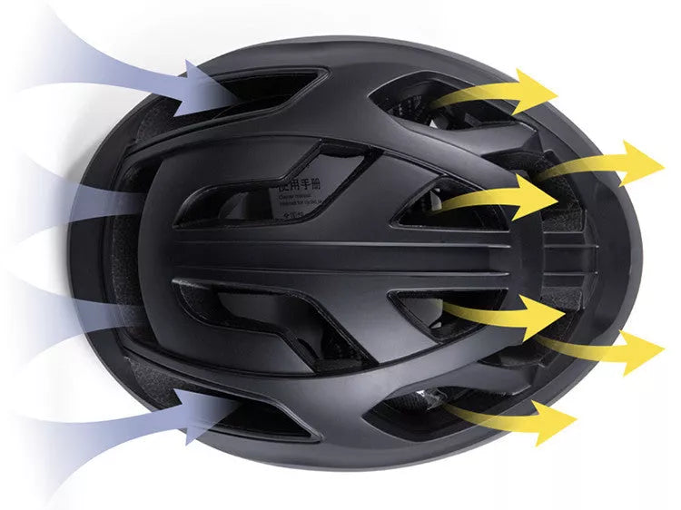 GUB SV10 Mountain Bike Helmet with USB rechargeable tail light in Matte Black