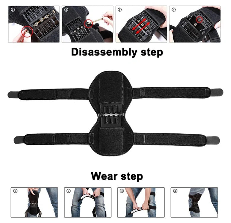 Breathable joint support knee pads with non-slip design for power lifting