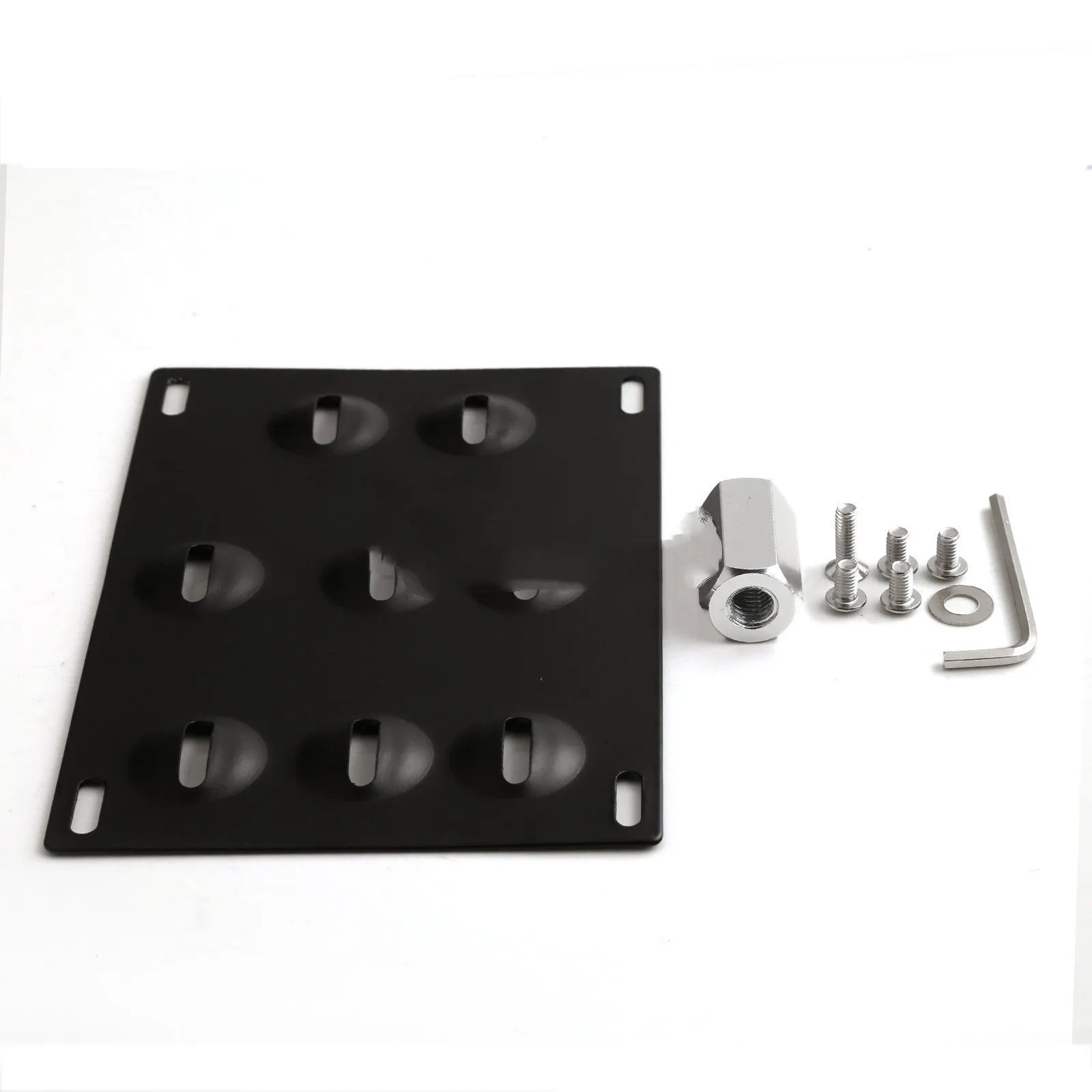 American licence plate frame with trailer hook for car modification on vehicle