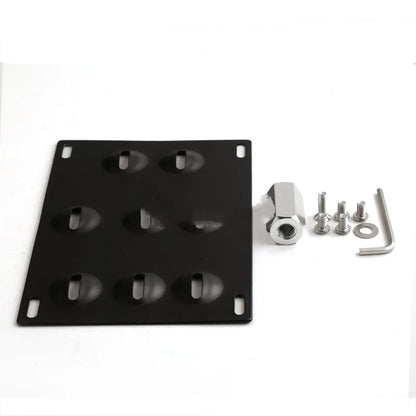 American licence plate frame with trailer hook for car modification on vehicle