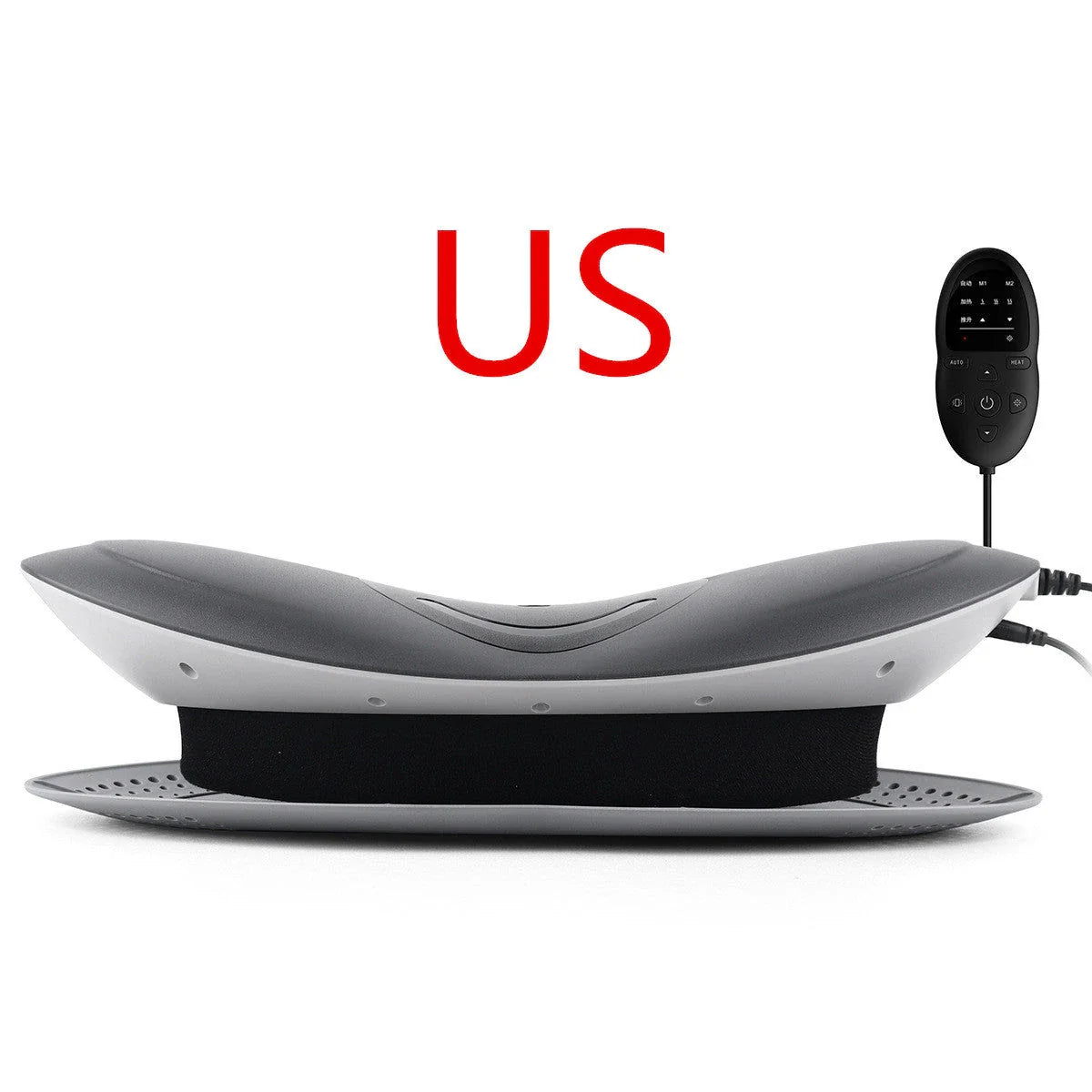Premium lumbar support massage device with intelligent traction, heat therapy, and vibration massage functions for relieving back pain and muscle fatigue