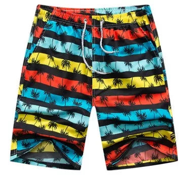 Quick Dry Printing Beach Shorts in various colours, showcasing eco-friendly natural pulp dyeing technology