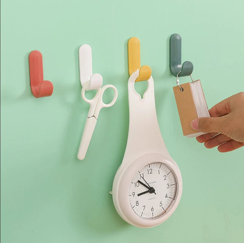 ABS door hanger for clothes and keys with strong adhesive in various colours