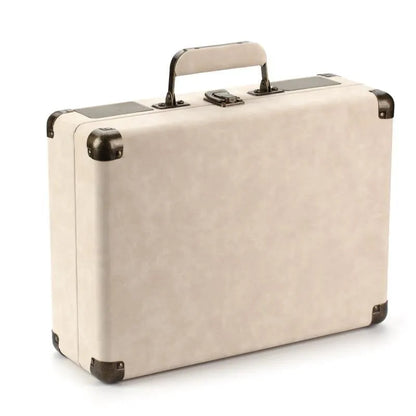 Portable leather case Bluetooth phonograph turntable in multiple colour options