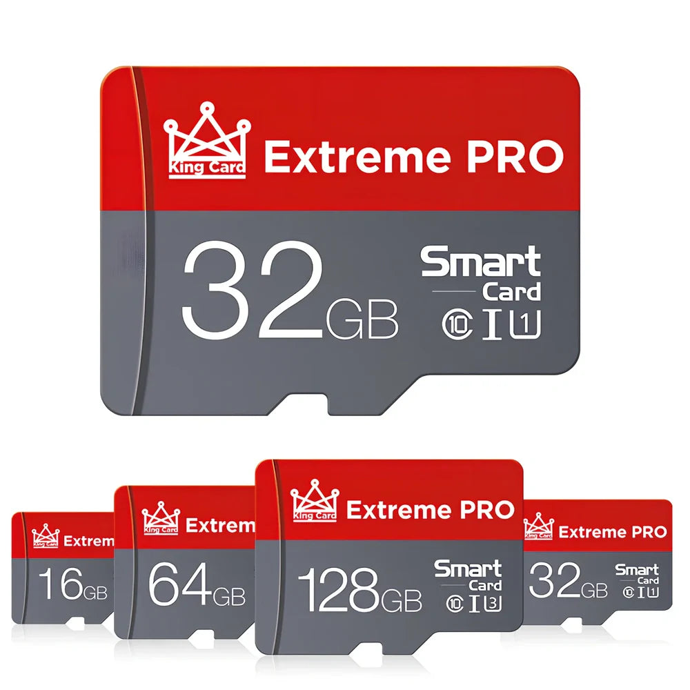 Red Drive Mini TF memory card with SD adapter holder for mobile phones and cameras