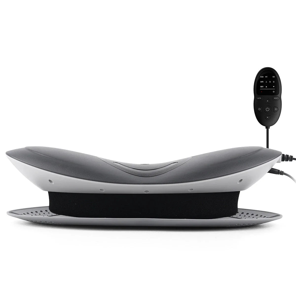 Premium lumbar support massage device with intelligent traction, heat therapy, and vibration massage functions for relieving back pain and muscle fatigue
