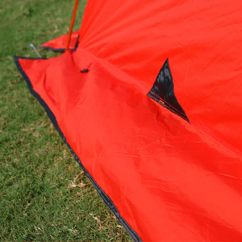Ultralight anti-storm camping tent with 8000MM waterproof outer, 8.5MM aluminium pole, 210x120x110cm, red and yellow