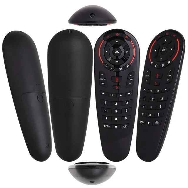 G30 AIR MOUSE wireless keyboard remote control with nano receiver on a dark surface.