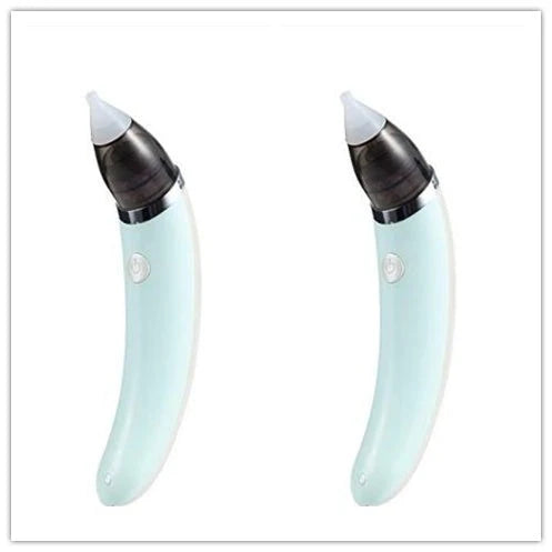 An electric nasal aspirator with adjustable suction levels, soft silicone tip, and BPA-free materials for effectively and comfortably clearing baby's congestion