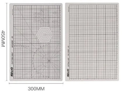 A3 self-healing cutting mat with green centimetre grid lines for precision cutting and drafting