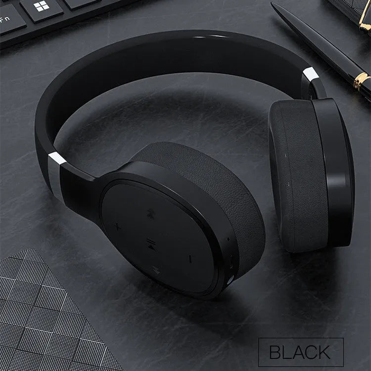 Wireless Bluetooth headphones in black, blue, grey or white colour options showing 40mm speaker drivers.