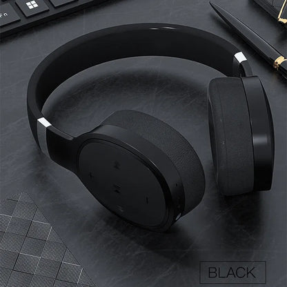 Wireless Bluetooth headphones in black, blue, grey or white colour options showing 40mm speaker drivers.
