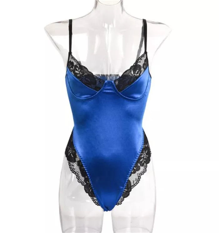 Lace bodysuit in various colours with adjustable fit for diverse body types