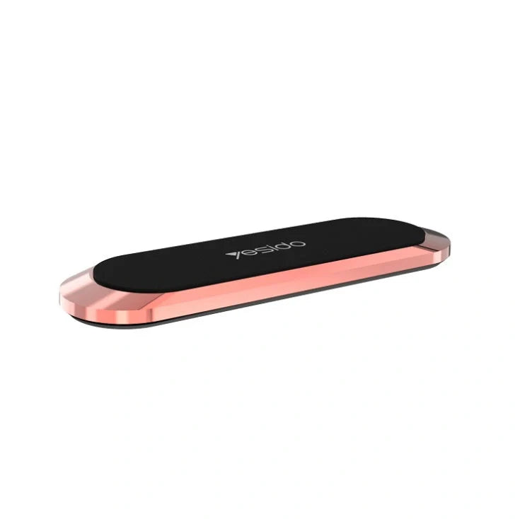 Compact zinc alloy mobile phone holder with strong magnet in silver, rose gold, or black grey