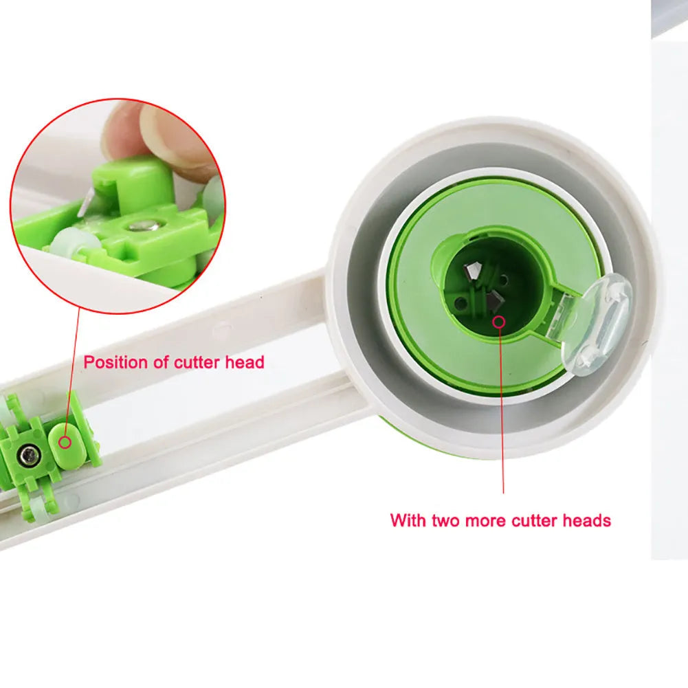 Orange plastic round paper cutter with rotating blade for A3 documents and juvenile use