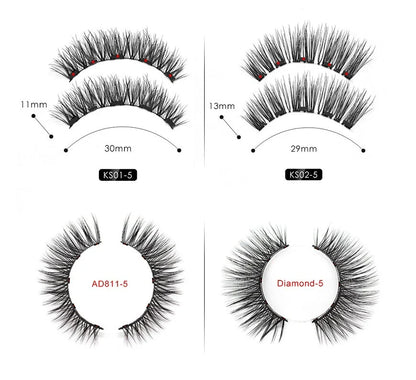 Magnetic Lash and Eyeliner Set with Premium Faux Mink Lashes, Magnetic Eyeliner, and Applicator Tools