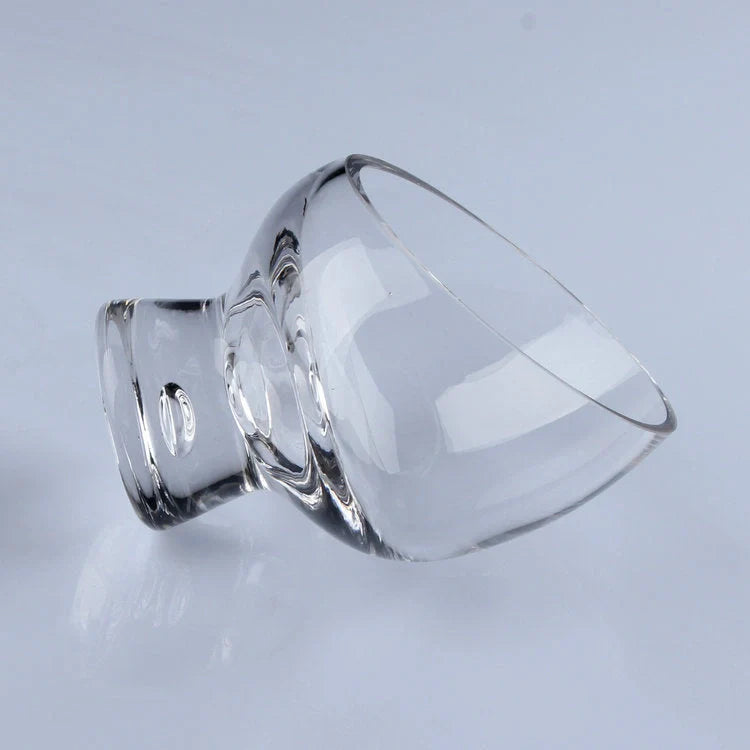 Diagonal Salad Cup with gold-edged rim and irregular shape design