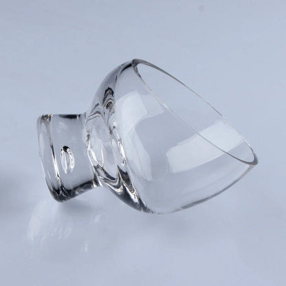 Diagonal Salad Cup with gold-edged rim and irregular shape design