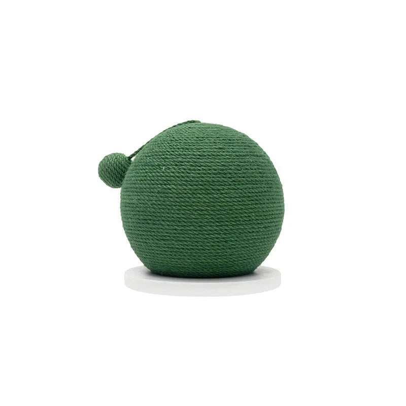 Cactus-shaped cat scratching ball with sisal rope for nail health