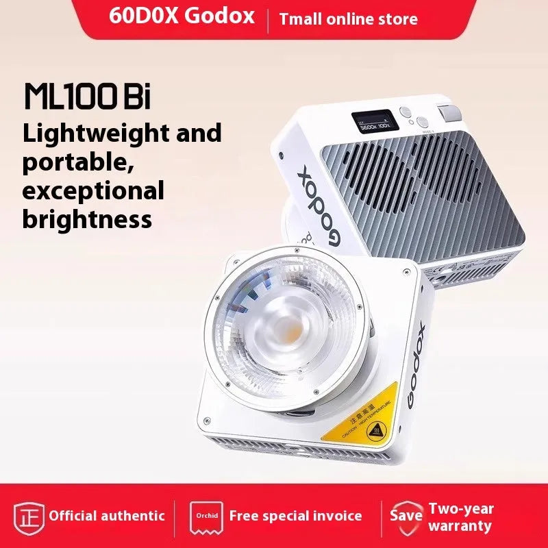Shenniu ML100Bi photography fill light with lens cups on aluminium body