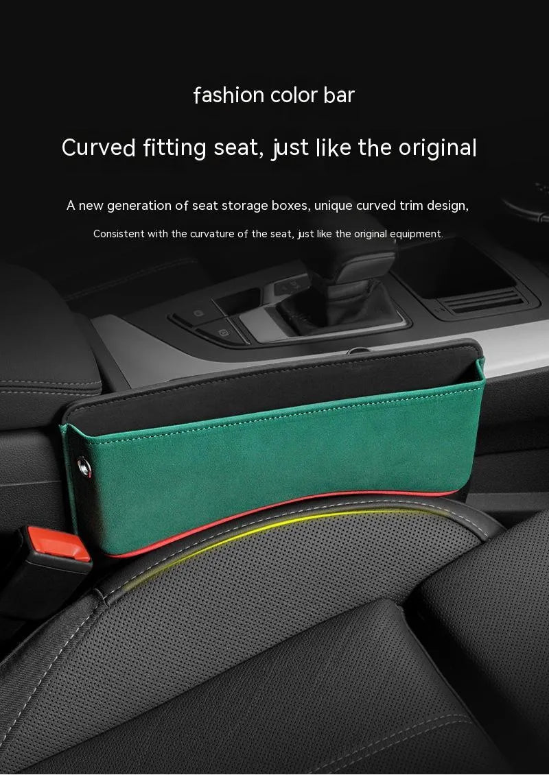 Waterproof leather car seat storage box organiser in a choice of five colours