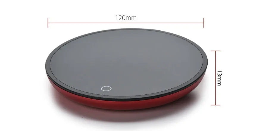 Black coffee mug warmer with waterproof design and temperature control switch