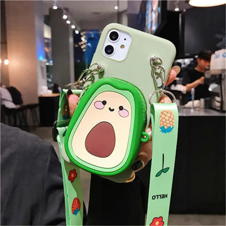 Cartoon camouflage silicone wallet case for Huawei smartphone with card slots
