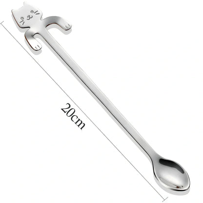 304 stainless steel coffee spoon with cartoon animal handle measuring 11.8cm long