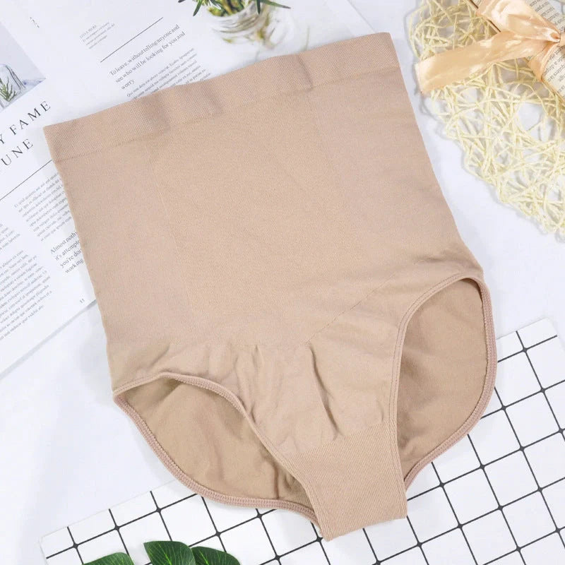 High-waisted ladies triangle seamless waist pants in black and skin tone