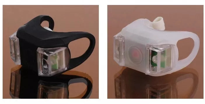 Mountain bike LED warning lights in high-elastic waterproof silicone for enhanced visibility