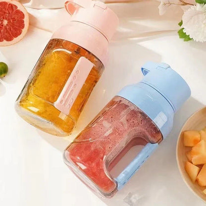 USB rechargeable portable blender with large 50-ounce capacity, powerful 80-watt motor, and precision steel blades for blending fresh juices and smoothies on the go.