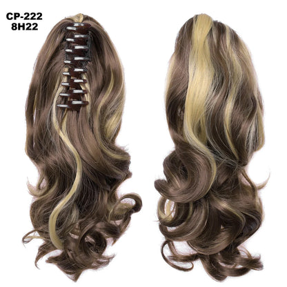 Stylish ponytail hair extension with natural-looking waves for a glamorous hairstyle