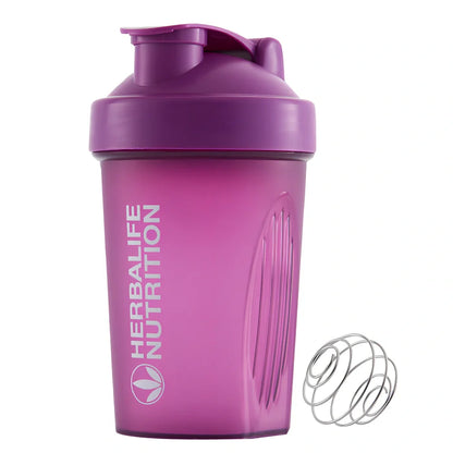 400ml sport shaker bottle with screw cap and stainless steel mixing ball inside