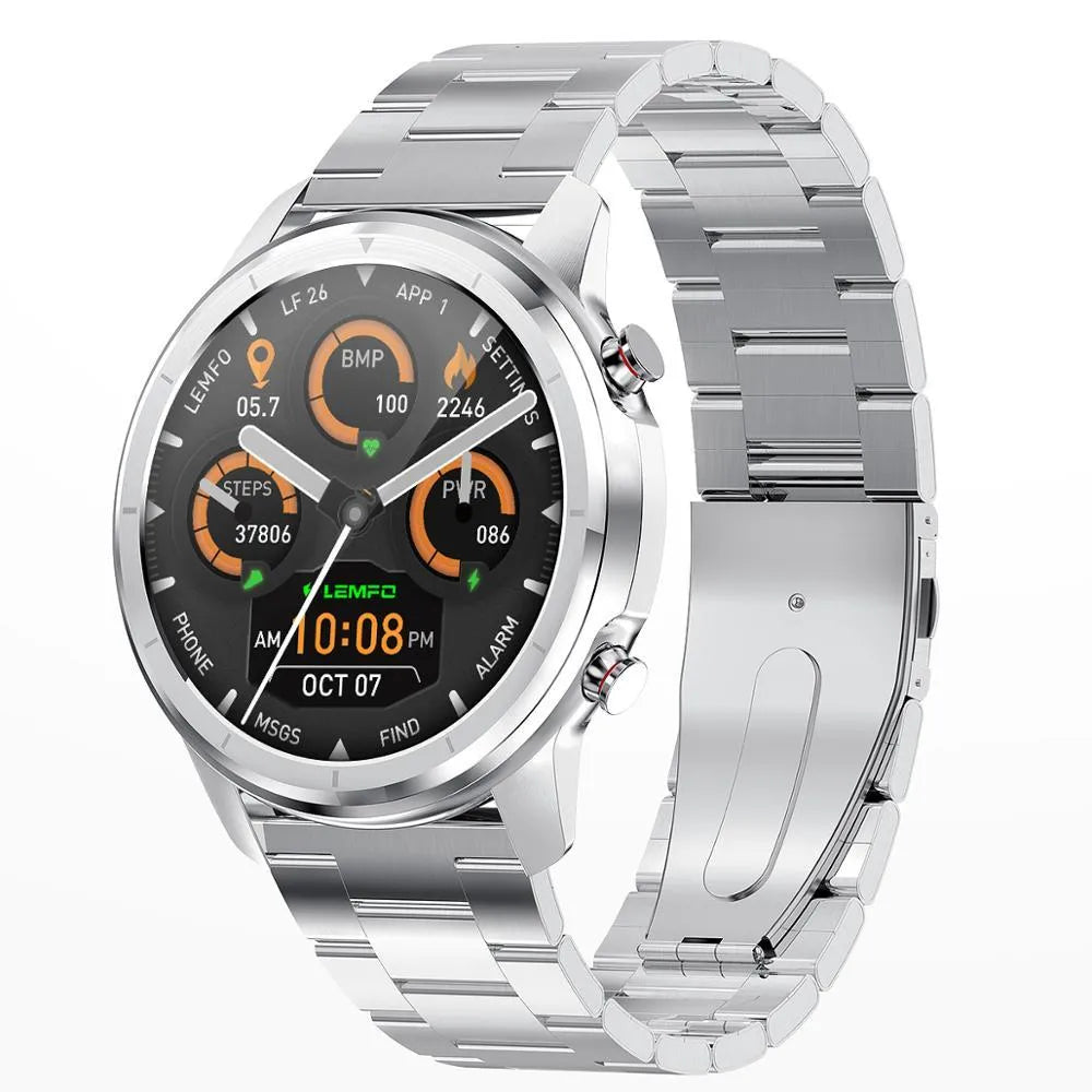 LEMFO LF26 smart bracelet showing its 1.3-inch colour screen, worn on a wrist.