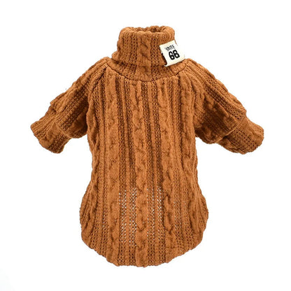 Cosy dog turtleneck sweater in various colours and sizes for small to medium pups