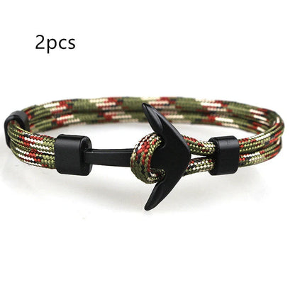 Stylish unisex anchor bracelet with hand strap, perfect for nautical fashion enthusiasts