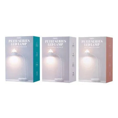 LED desk lamp with clip and built-in lithium battery providing hands-free eye protection lighting, featuring a touch switch and modern simple style, available in white, pink or green for flexible placement and use.
