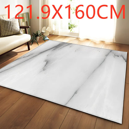 Polyester marble pattern carpet in 121.9x160cm and 50x80cm sizes for floor protection