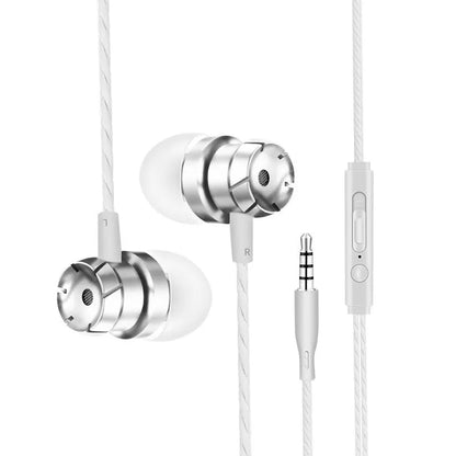 Metal turbo in-ear headphones with 3.5mm plug and built-in microphone in various colours