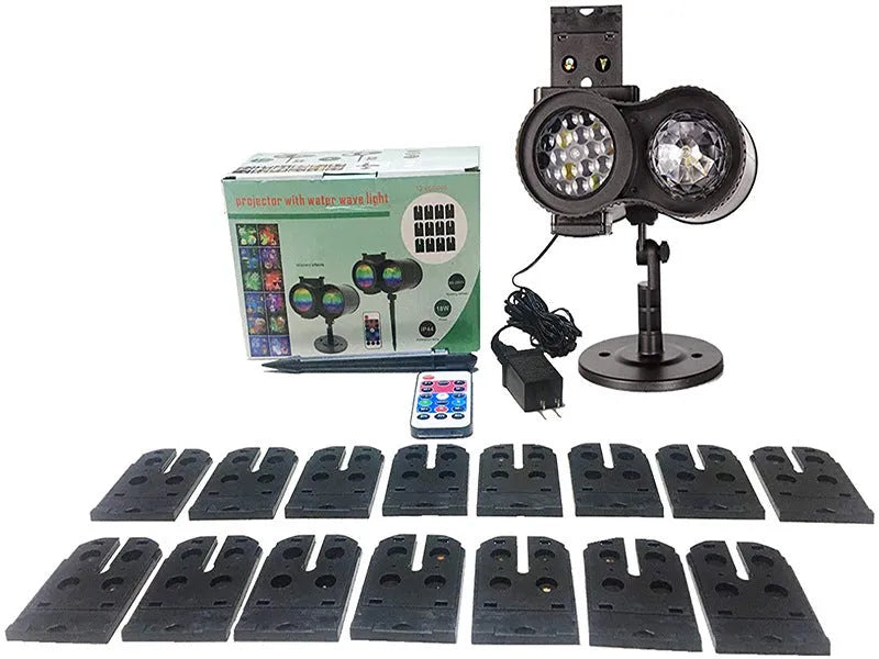 Outdoor waterproof double tube animated watermark LED light with IP65 rating for garden use.