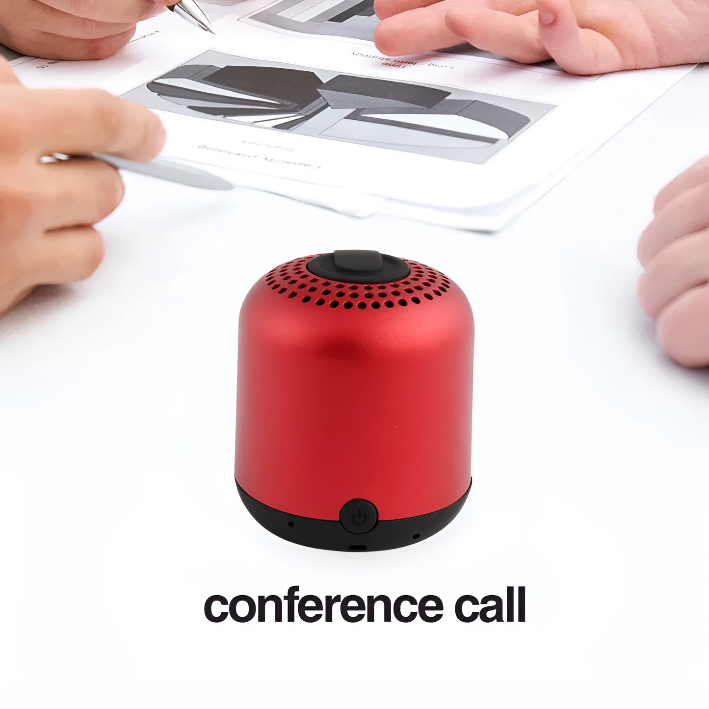 Hieha XQ11 cylinder-shaped metal Bluetooth portable speaker in silver colour