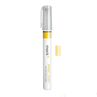 Mark+ series fibre marker pen in six colours: green, grey blue, grey pink, grey yellow, pink, yellow.