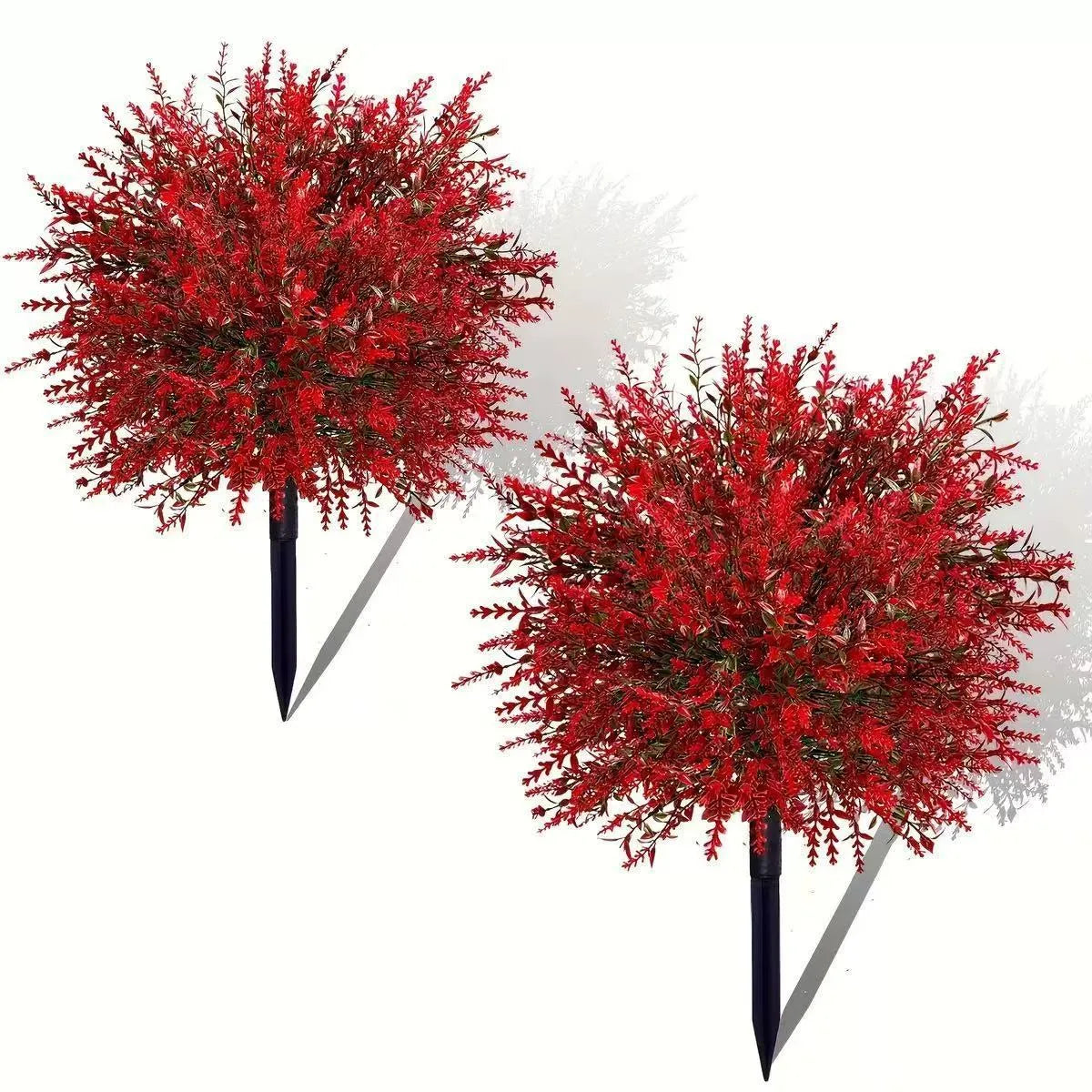 Plastic decorative flower stake in red, white or purple colours for garden or desktop decoration