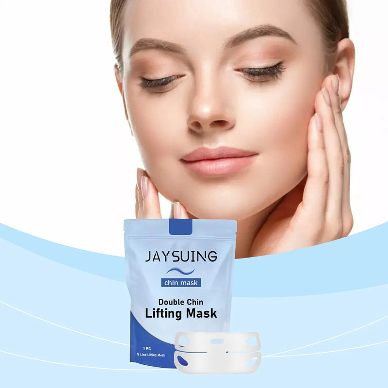 Firming Lifting Mask with Hyaluronic Acid and Hydrolyzed Collagen in a hydrating serum formula on a single-use cellulose sheet for facial treatment, white coloured packaging