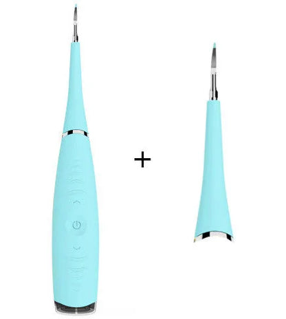 Pink and blue waterproof electric tooth scaler with 190mm handle for dental calculus removal