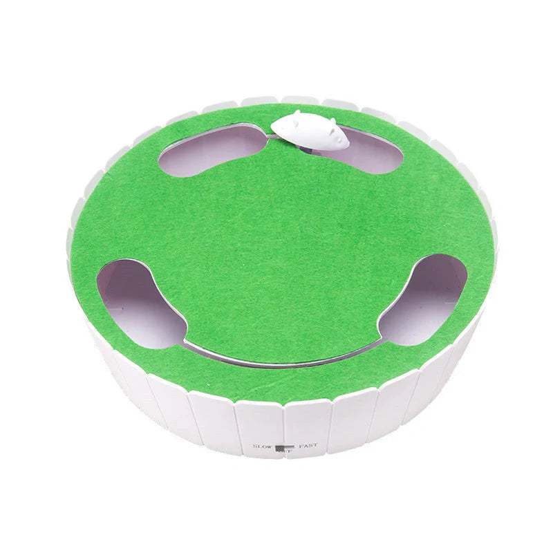 Automatic Mouse Cat Teaser in green, rose red, and blue with remote control